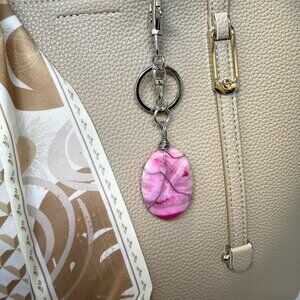 🆕😍Fuscha Agate Handbag Charm